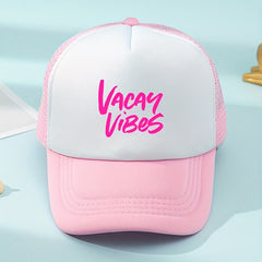 Kids VACAY Embroidery Mesh Baseball Cap Outdoor Sport