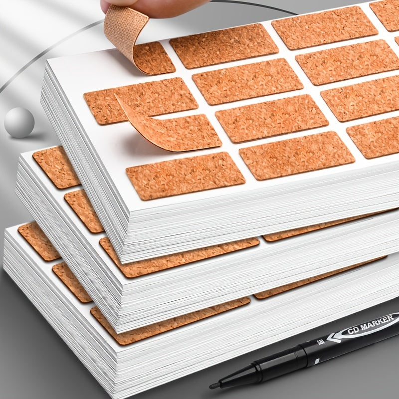 96pcs Waterproof Writable Cork Label Stickers for School Office Notes