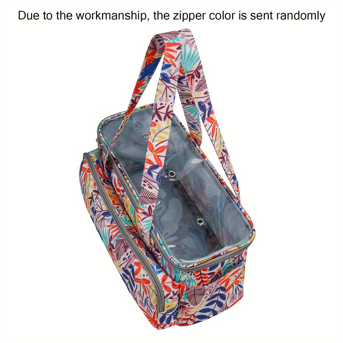 Portable Yarn Organizer Tote Bag for Knitting Projects and Crochet Accessories