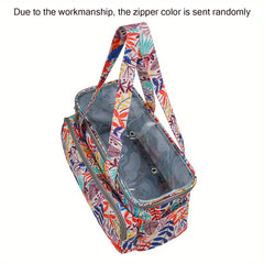 Portable Yarn Organizer Tote Bag for Knitting Projects and Crochet Accessories