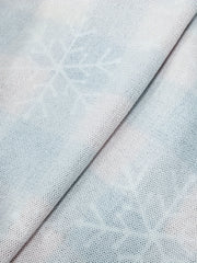 Plaid & Snowflake Print High Rise Leggings