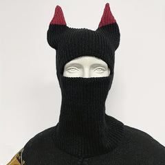 Balaclava Horn Ski Mask Unisex Hip Hop Beanie Knitted Elastic Headgear
