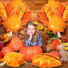 Thanksgiving Balloon Maple Leaf Mylar Balloons for Fall Home Decor
