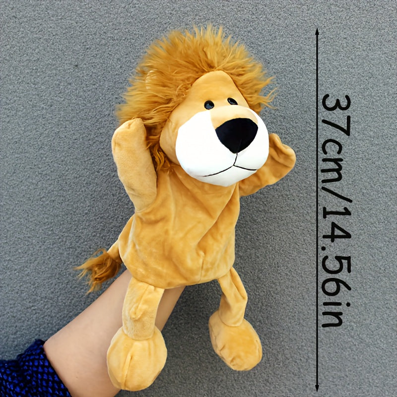 Adorable Lion Hand Puppet Cartoon Animal Plush Toy for Kids