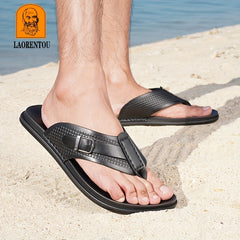 LAORENTOU Men's Flip Flops Lightweight Non Slip Thong Sandals