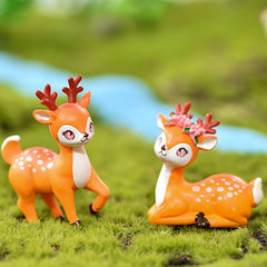 4pcs Cartoon Deers Home Decor Ornaments Funny Housewarming Gift Party Favors