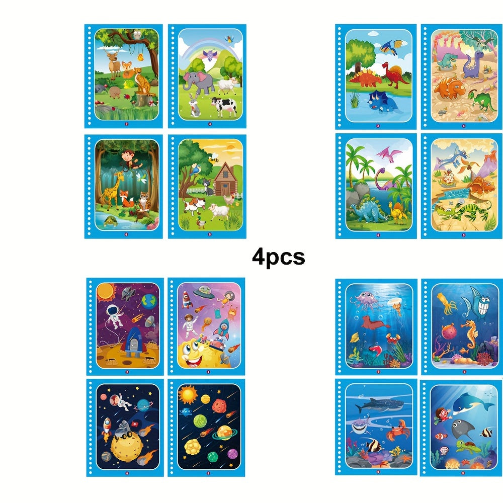 4pcs Reusable Water Drawing Book Painting Toys
