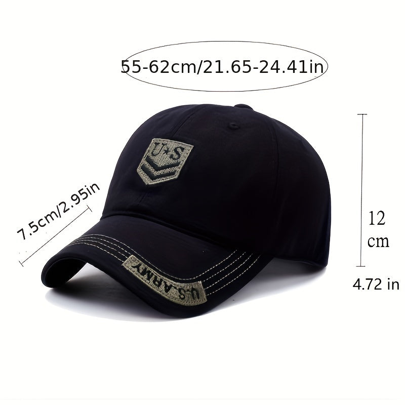 Men's Camo Embroidered Baseball Cap UV Protection Sun Hat