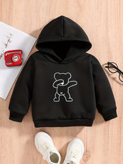 Boys Bear Graphic Hoodie Sweatshirt