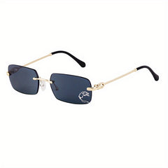 Square Rimless Sunglasses Men's Driving Sunglasses