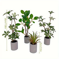 Dollhouse Potted Plant Green Leafed Bonsai Home Decor Toy