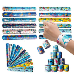 12pcs Marine Animal Theme Bracelets - Underwater World Dolphin Shark Ocean Party
