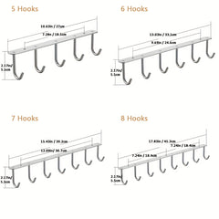 Under Cabinet Hanging Hooks for Cups and Glasses Storage