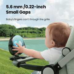 Portable Clip On Fan USB Desk Fan 3 Speed Quiet Rechargeable Mini Table Fan