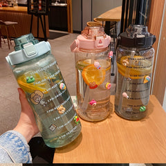 Large Capacity Sports Water Bottle With Straw Stay Hydrated