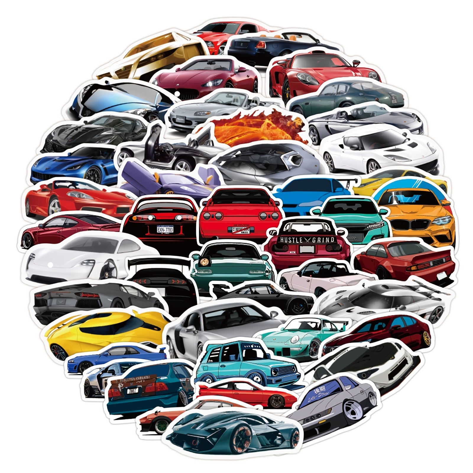 100 PCS JDM Sport Car Racing Stickers Waterproof Decals
