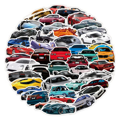 100 PCS JDM Sport Car Racing Stickers Waterproof Decals