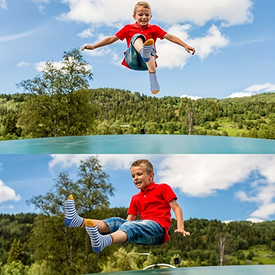12 Pairs Boys Animal Stripe Anti-slip Floor Socks for Kids