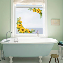 Yellow Sunflower Window Sticker - Brighten Up Your Home