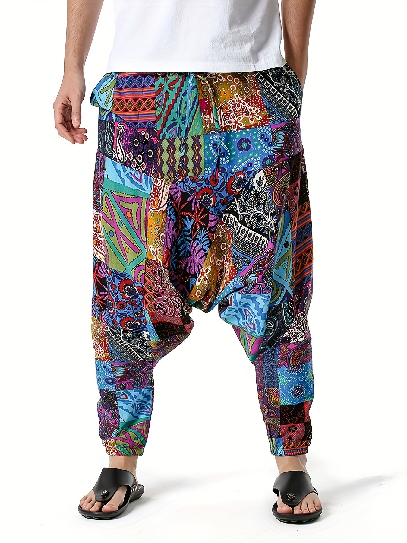 Men's Bohemian Harem Pants Beach Yoga Trousers