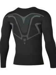 Men's Workout Shirt Active High Stretch Compression Base Layer