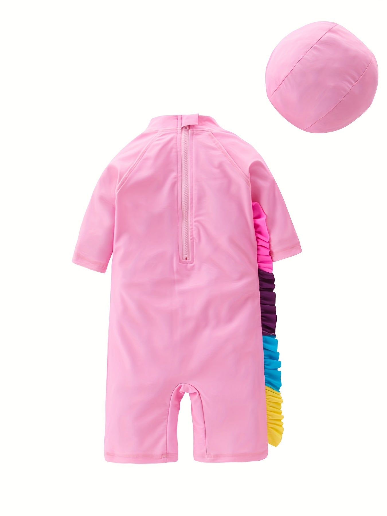 Toddler Girls Pink Unicorn Swimsuit & Swimming Cap Set