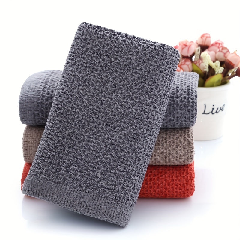 4pcs 100% Cotton Bath Sheet Waffle Weave Kitchen Bathroom Dish Cloths