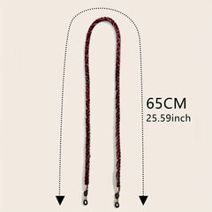 Boho Chevron Glasses Strap Braided Retainer Cord