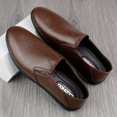 CLOHOO Custom Leather Loafer Shoes with Rubber Sole