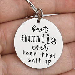 Auntie Nephew Keychain Gift, Birthday Gift for Aunt