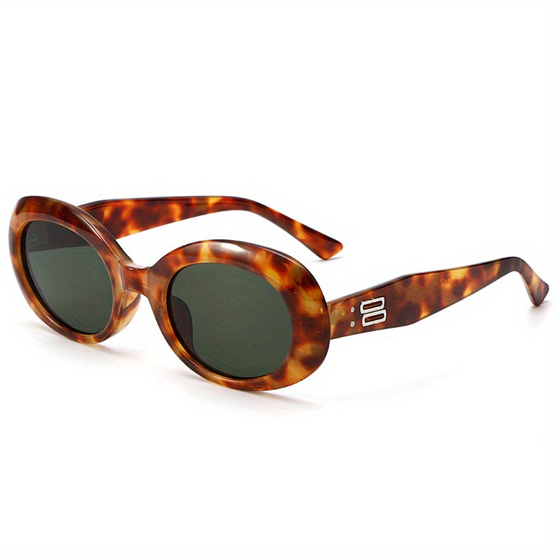 Men's Oval Frame Sunglasses Retro UV Protection Summer Sunglasses