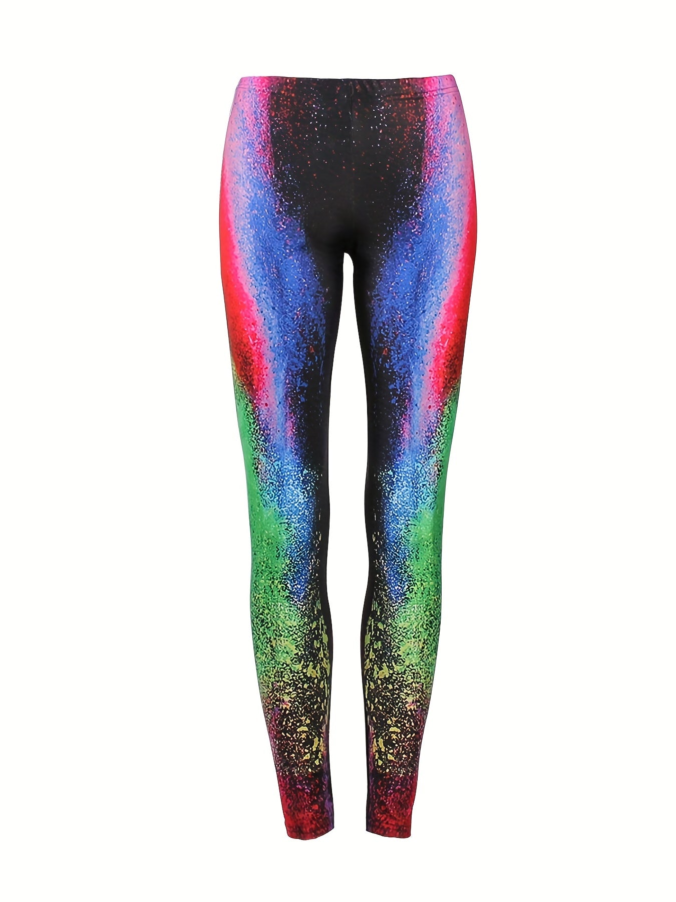 Galaxy Print Yoga Leggings - Stretchy Workout Leggings