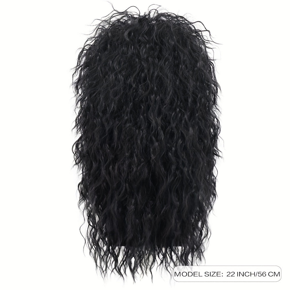 Men's Curly Rock Party Halloween Anime Dress Up Wig
