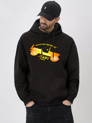 Vintage Car Print Hoodie Men's Graphic Pullover Hooded Sweatshirt