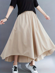 High Waist Wide Leg Pants Casual Elastic Solid Culottes Palazzo Pants