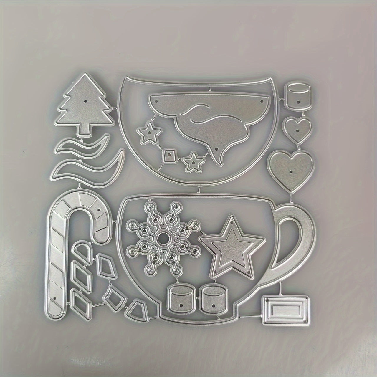 1Pc Christmas Tea Cup Metal Cutting Dies For Scrapbooking