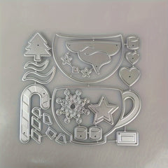 1Pc Christmas Tea Cup Metal Cutting Dies For Scrapbooking