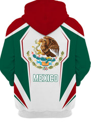 Mexico Pattern Print Hoodie Men's Casual Graphic Pullover Hooded Sweatshirt