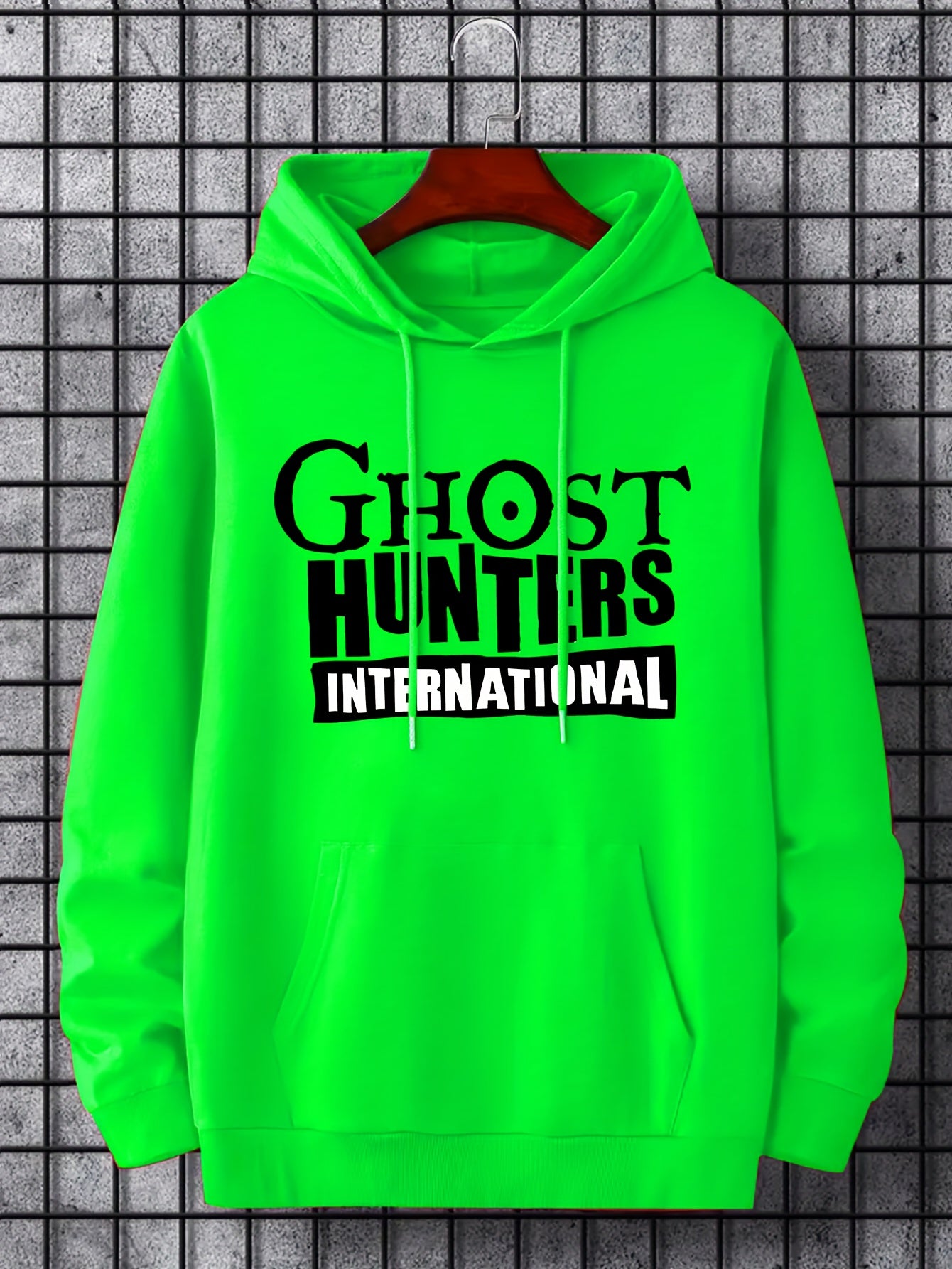 GHOST HUNTER Hoodie Men's Casual Graphic Pullover Hooded Sweatshirt
