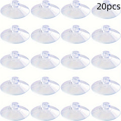 20pcs Transparent Plastic Suction Cups for Home Organization and Decoration