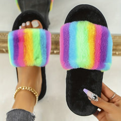 Women's Colorful Slippers Open Toe Slip On Shoes