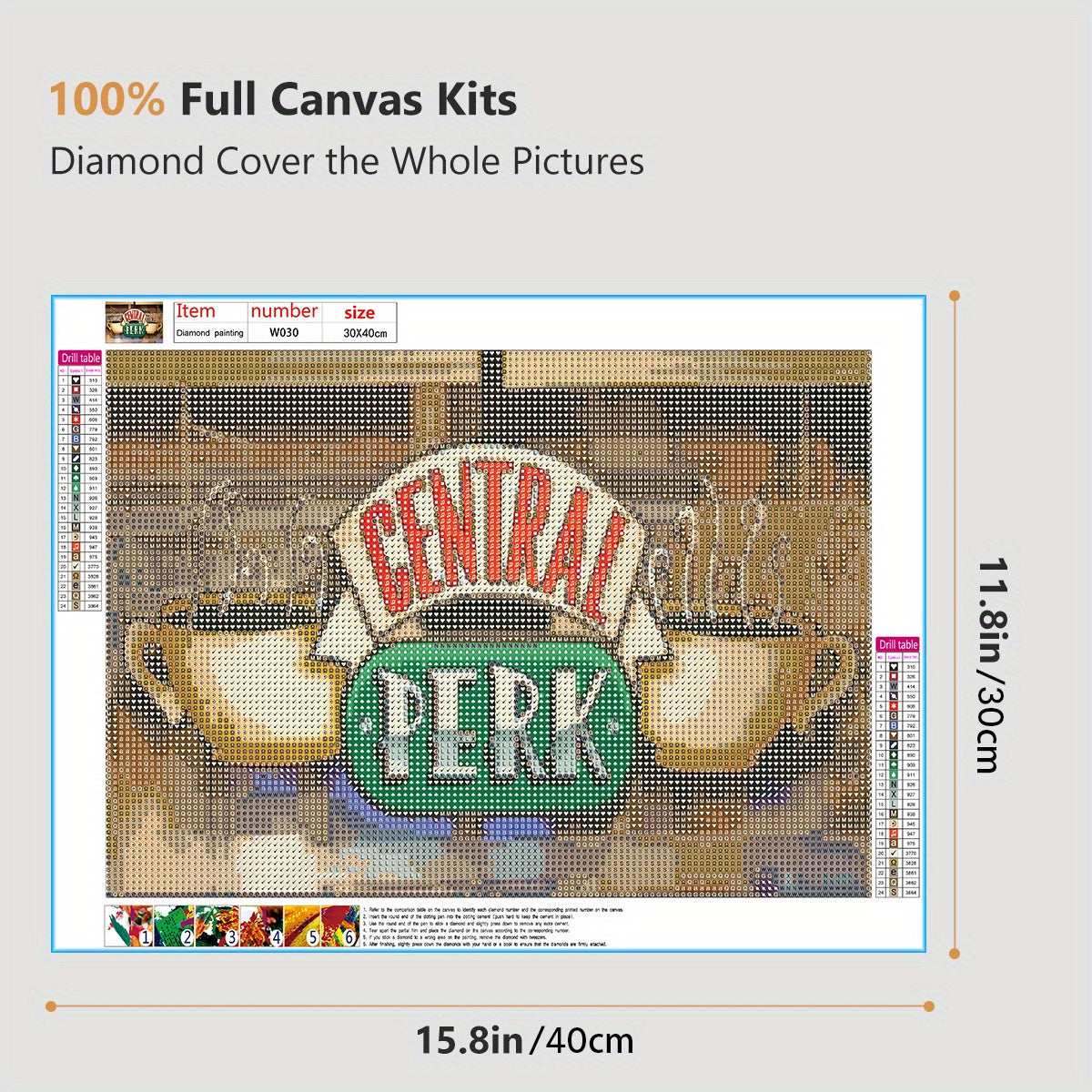 Central Perk Art Diamond Painting Kit Tools For Adults & Kids 5D DIY Gems