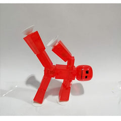 2pcs Colorful Robot Suction Cup Toys Stretchable Figurines