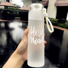 17oz Frosted Plastic Water Bottle for Travel Fitness Sport