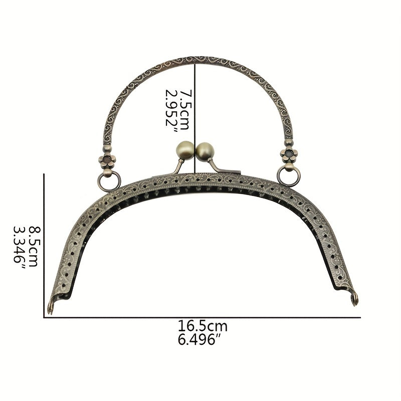 Metal Handheld Frame Coin Bag Kiss Clasp Purse Frame 16 6 5 Inch