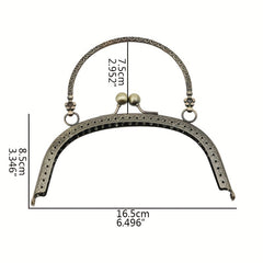 Metal Handheld Frame Coin Bag Kiss Clasp Purse Frame 16 6 5 Inch