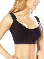 Front Closure Wireless Bra with Wide Straps - Women's Lingerie