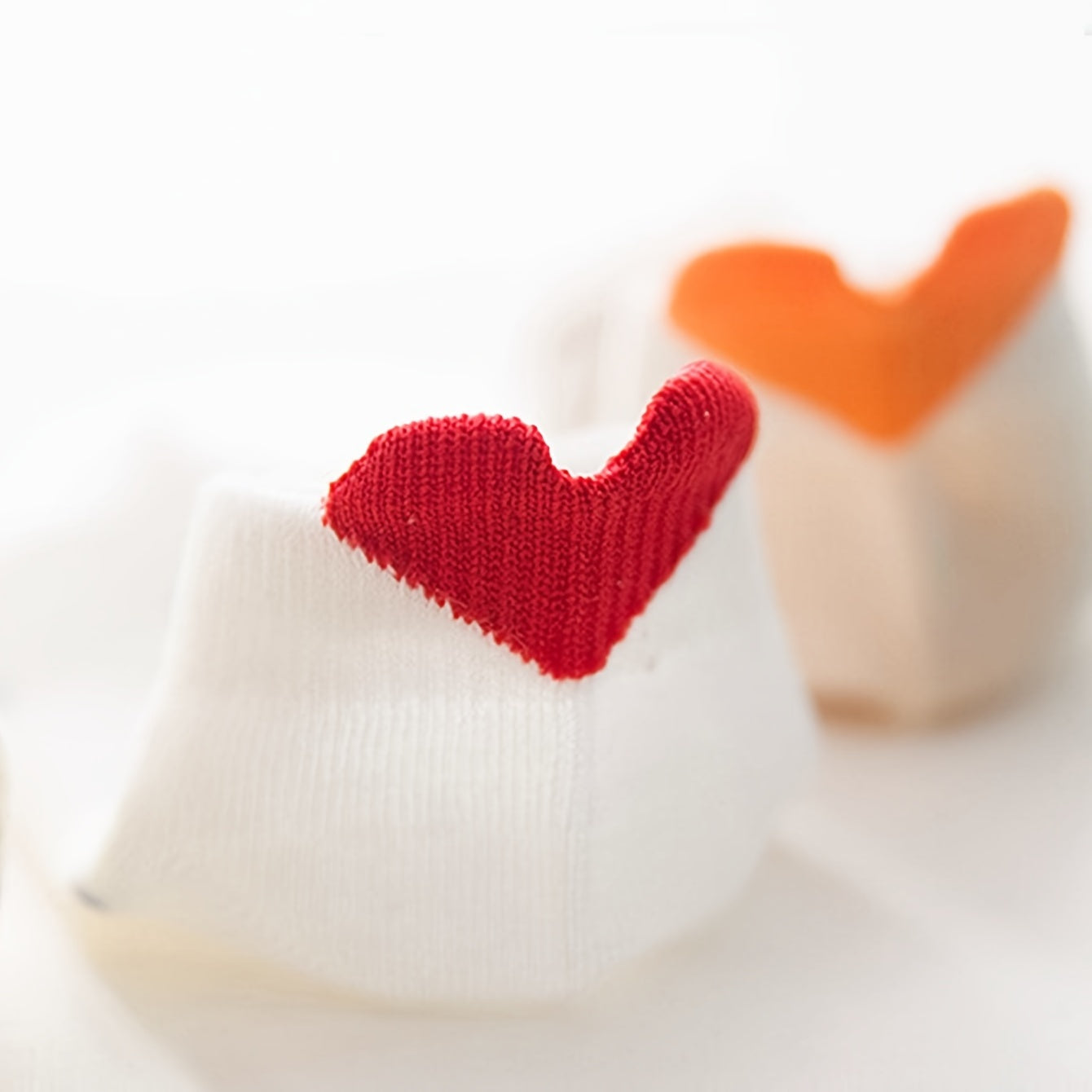 Kids' Cotton Boat Socks Love Shape Baby Short Socks