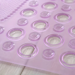 Anti-Slip Shower Stall Mat With Drain Holes & Suction Cup