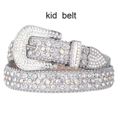 Hip Hop Rhinestone Belt Boys Girls Jeans Pant Holiday Birthday